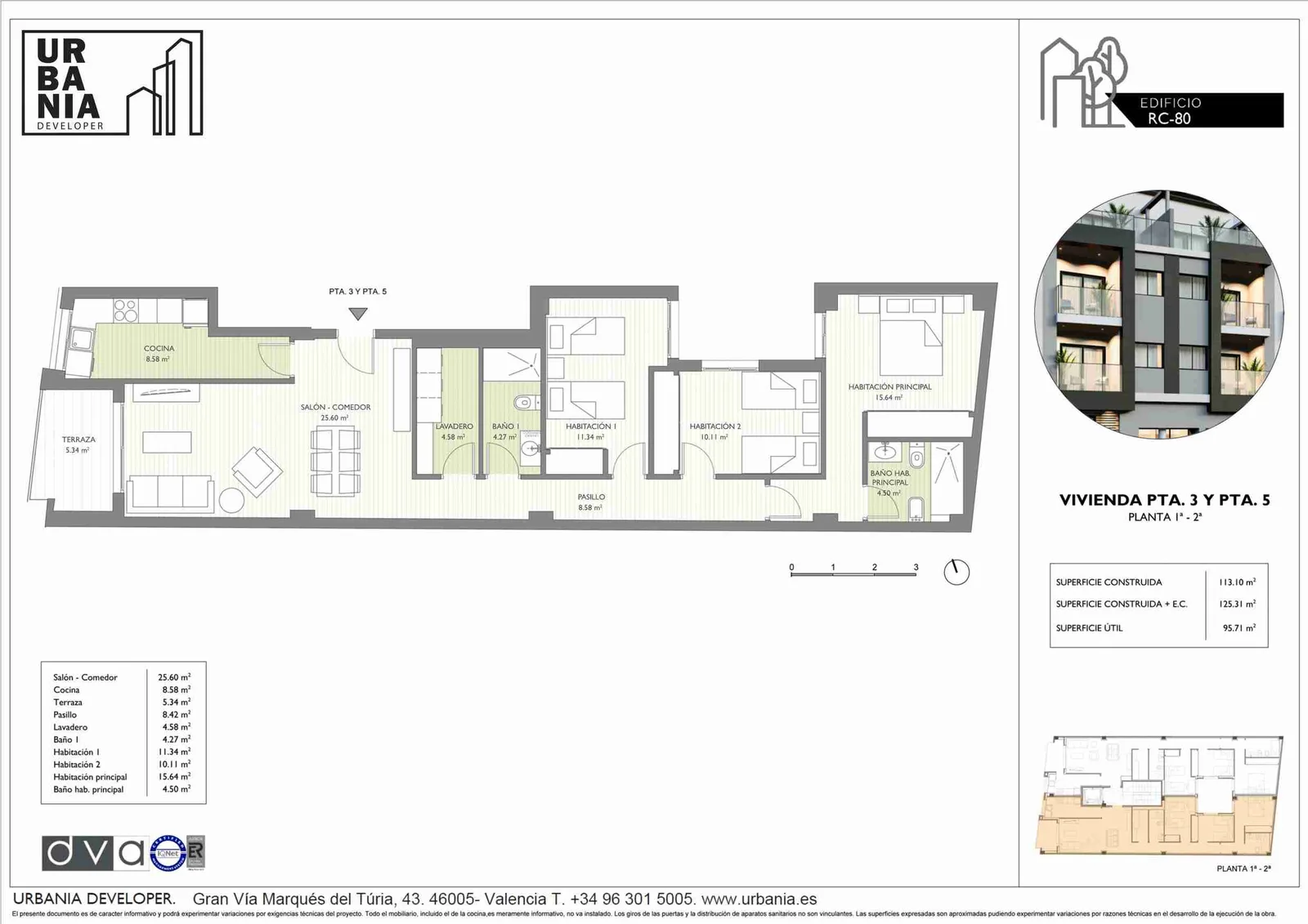 Plano de Modelo C, Edificio RC-80