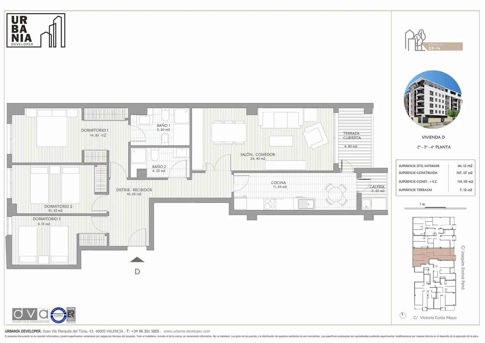 Plano de Piso D, Edificio EP-14
