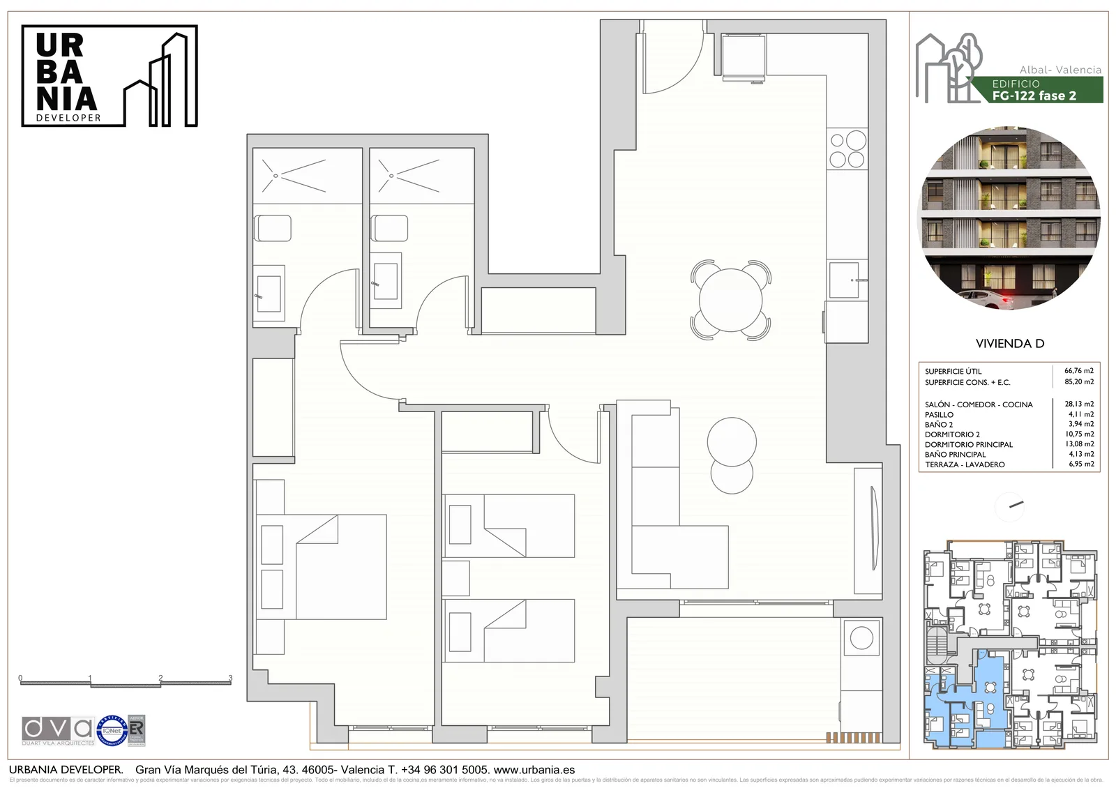 Plano de Tipo D, Edificio FG-122 Fase 2