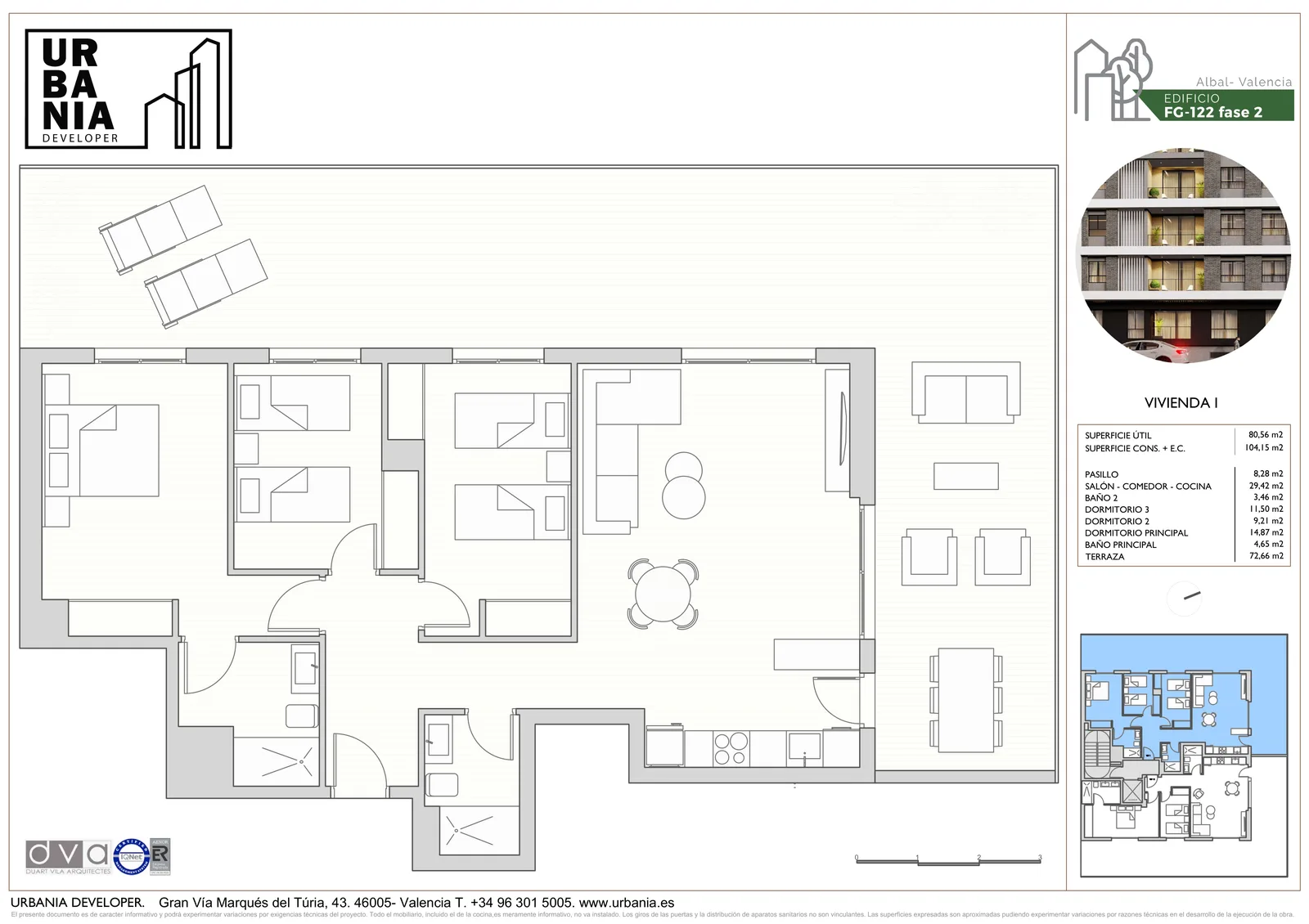 Plano de Ático I, Edificio FG-122 Fase 2
