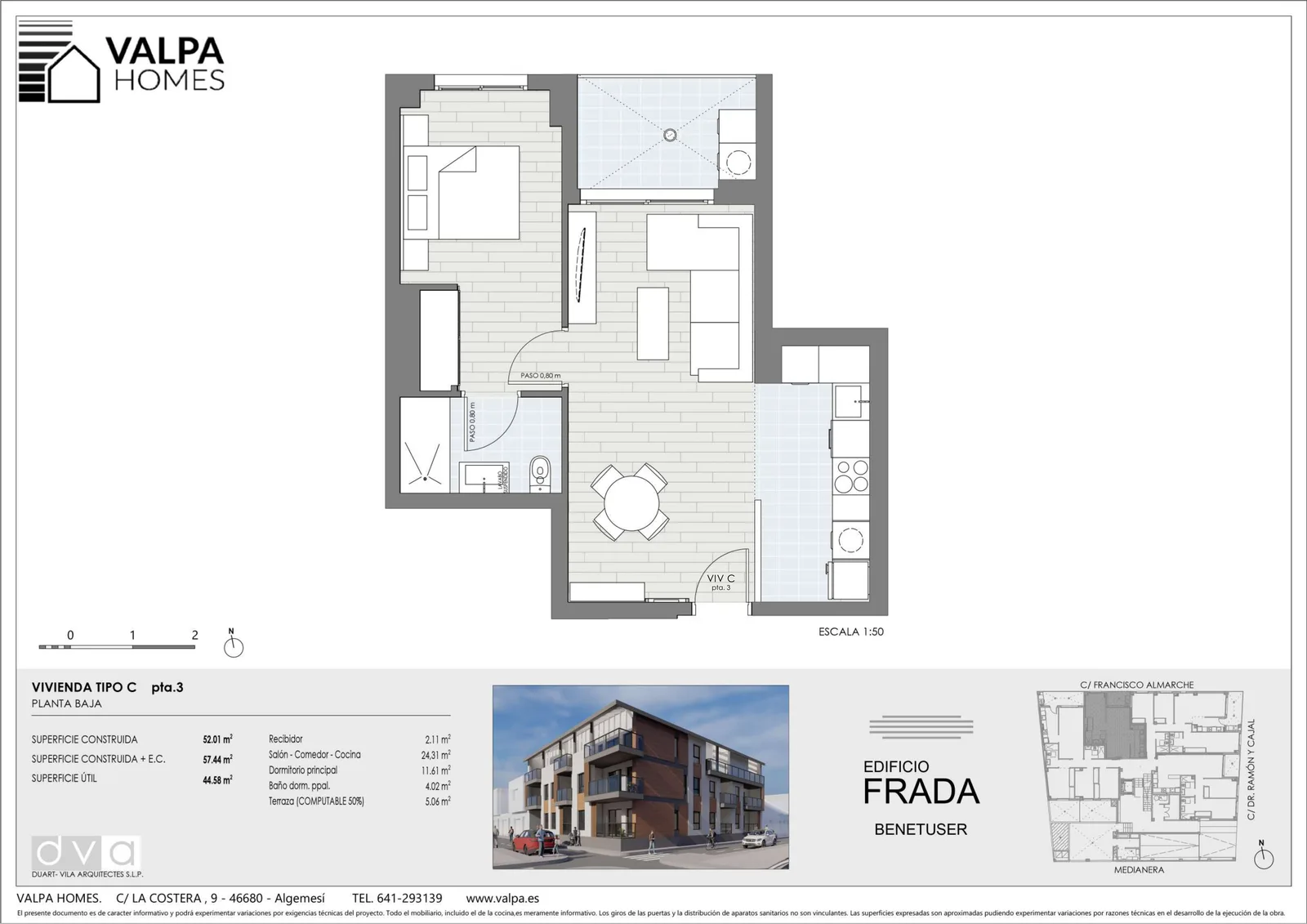 Plano de Tipo C, Edificio Frada