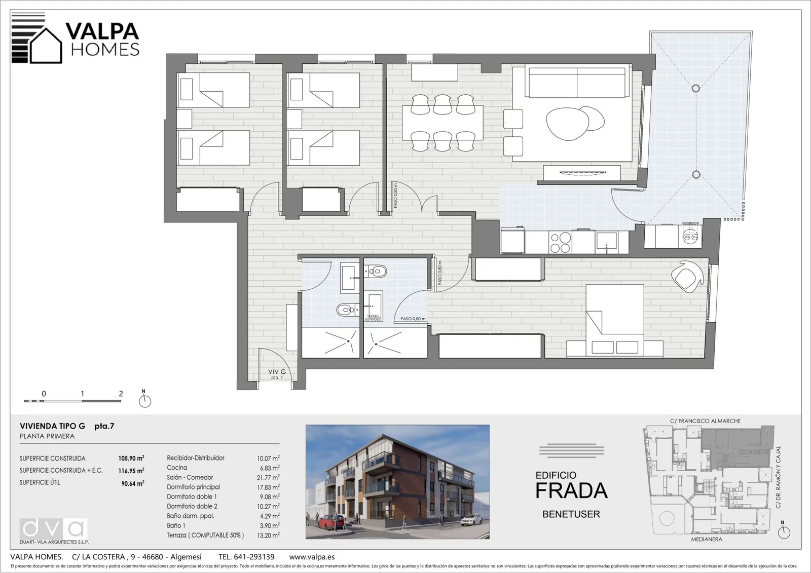 Plano de Tipo G, Edificio Frada