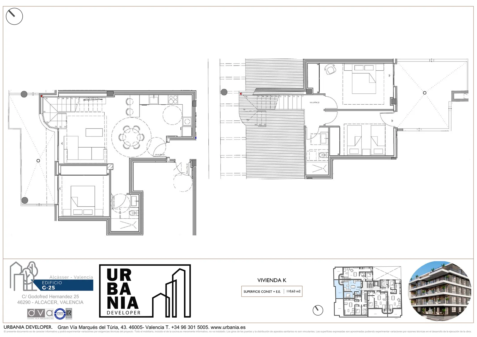 Plano de Ático K, Edificio G-25