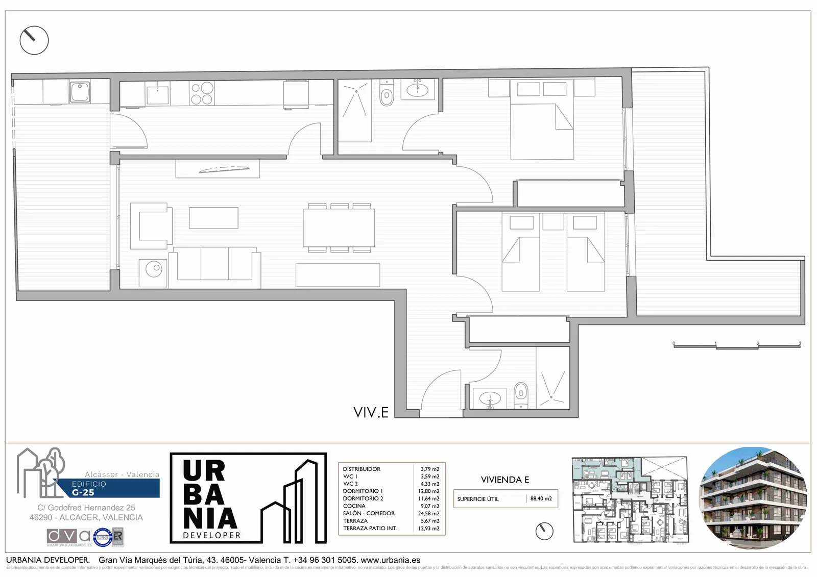 Plano de Tipo E, Edificio G-25