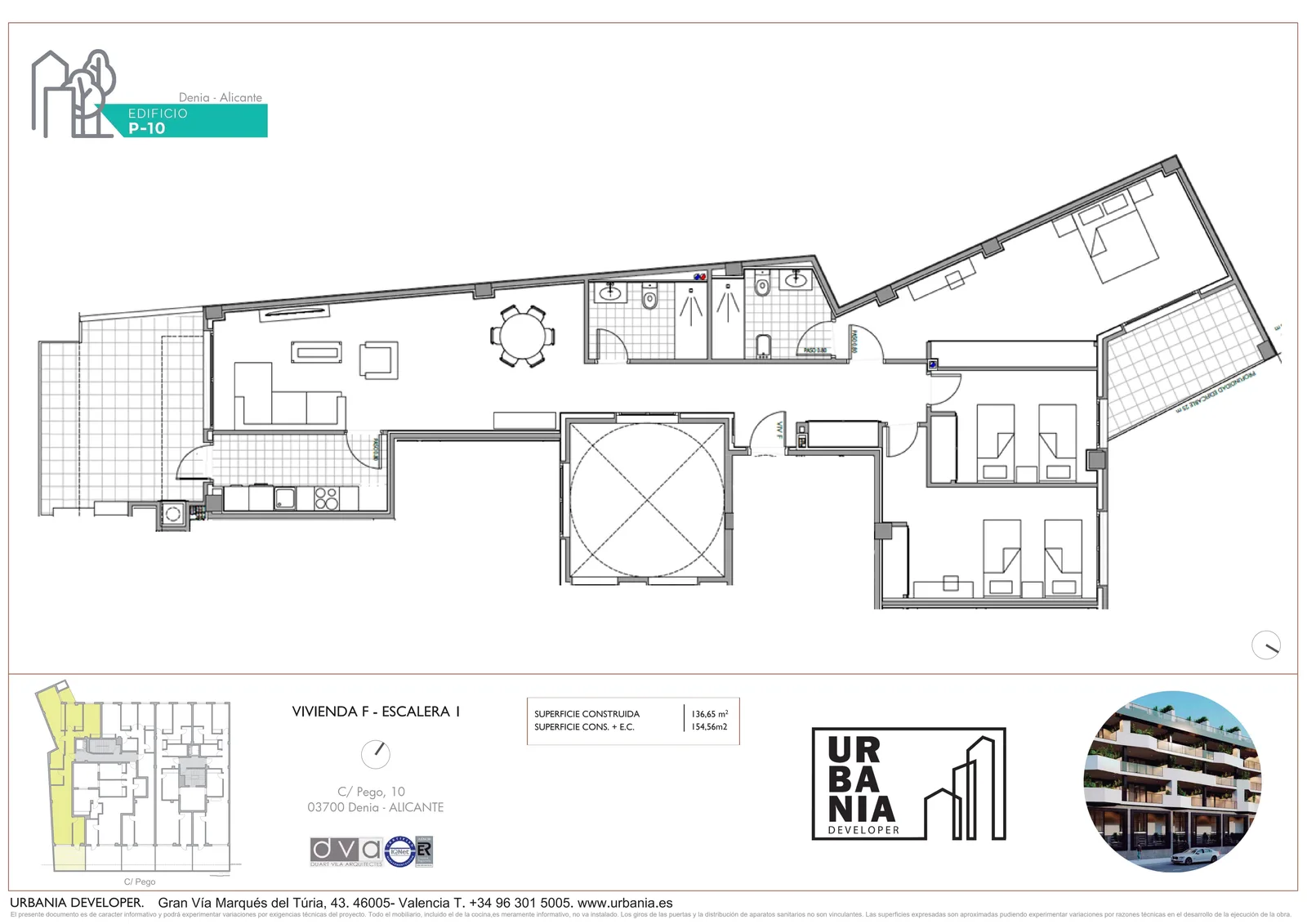 Plano de Ático Esc. 1 F, Edificio P-10