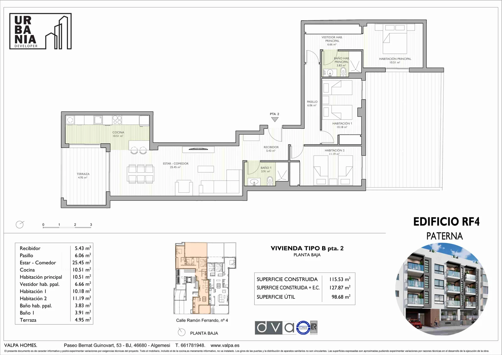 Plano de Modelo B, Edificio RF-4