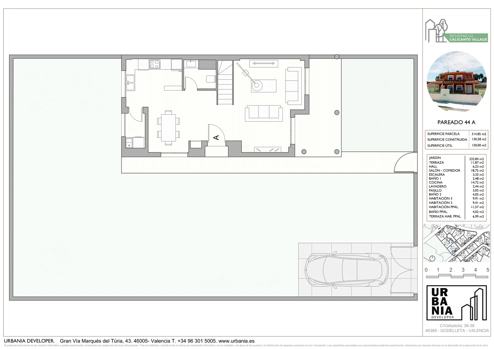 Plano de Vivienda 44 A, Residencial Calicanto Village