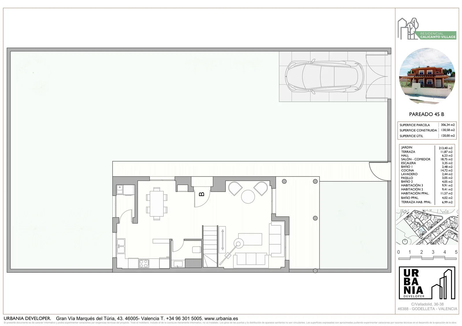 Plano de Vivienda 45 B, Residencial Calicanto Village