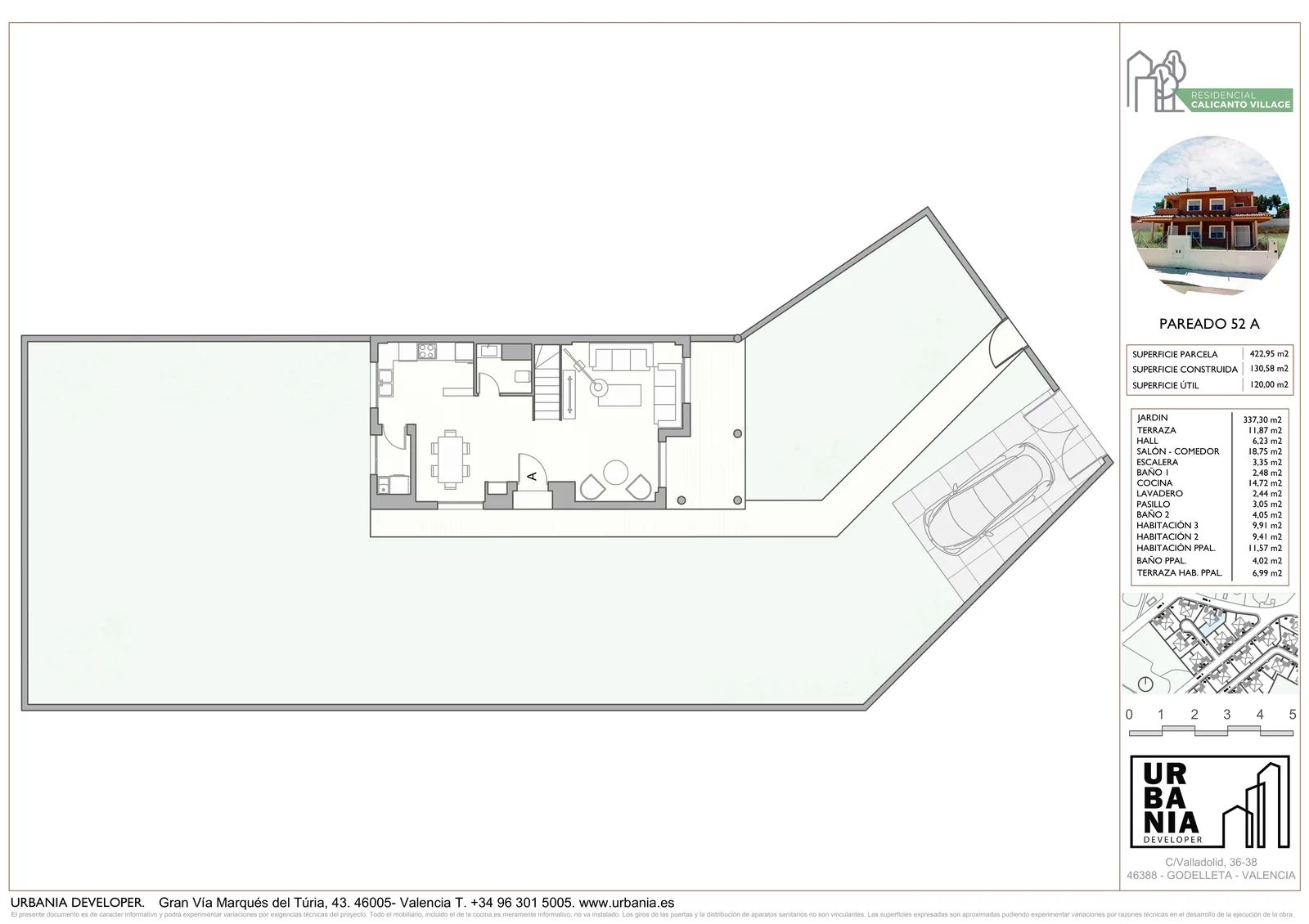 Plano de Vivienda 52 A, Residencial Calicanto Village