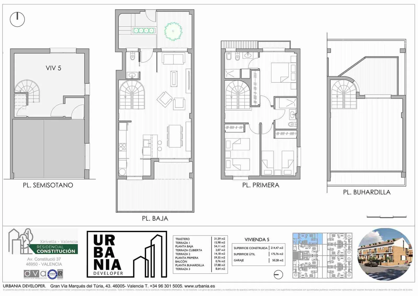 Plano de Tipo 5, Residencial Constitución
